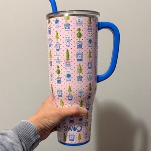Pink and Blue Swig Insulated Tumbler